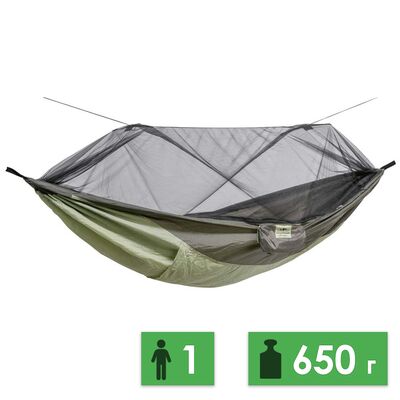 Туристичний гамак з москітною сіткою та кишенею під каремат Amazonas Moskito-Traveller Thermo (БЕЗ кріплень)