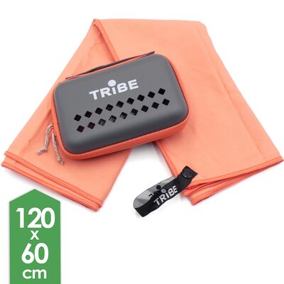 Швидкосохнучий рушник з мікрофібри з чохлом Tribe Pocket Towel - L (Brick Red), 120х60 см, Тип розміру: L, Колір: Brick Red