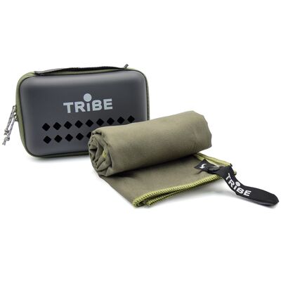 Швидкосохнучий рушник з мікрофібри з чохлом Tribe Pocket Towel - XL (Army Green), 150x75 см, Тип розміру: XL, Колір: Army Green, зображення 6