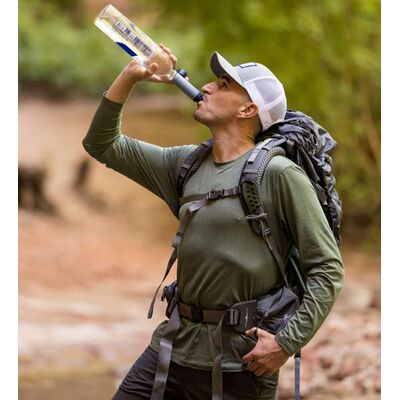 Фільтр-трубочка для пиття води LifeStraw Peak Solo (Mountain Blue), Колір резервуару: Mountain Blue, зображення 7