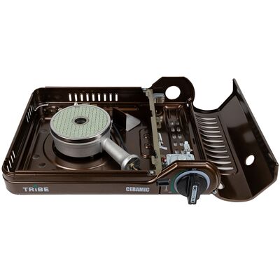 Туристична газова плитка з керамічною конфоркою Tribe Ceramic з перехідником для побутових балонів, зображення 4