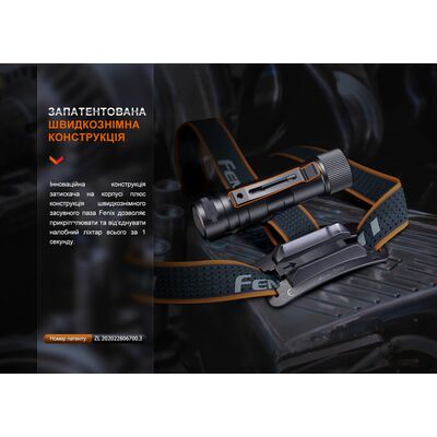 Налобний ліхтар з акумулятором Fenix HM71R: USB Type-C, зображення 15