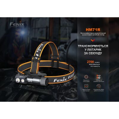 Налобний ліхтар з акумулятором Fenix HM71R: USB Type-C, зображення 8