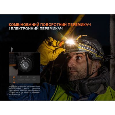 Налобний ліхтар з акумулятором та функцією павербанк Fenix HM75R з червоним світлом, USB Type-C, зображення 13