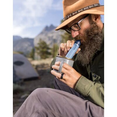 Фільтр-трубочка для пиття води LifeStraw Peak Personal (Mountain Blue), Колір резервуару: Mountain Blue, зображення 5