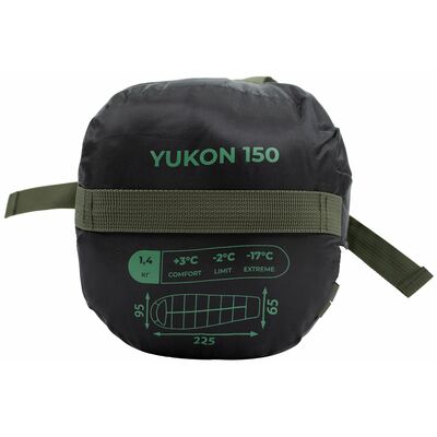 Демісезонний туристичний спальник Tribe Yukon 150 T-loft до -2°C: з капюшоном, Максимальний зріст користувача: 200, Колір: Olive, Сторона застібки: центр, зображення 11