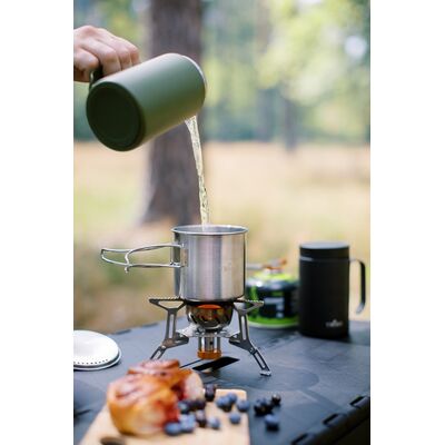 Туристична кружка з кришкою та складною ручкою Tribe Camping на 600 мл, нержавіюча сталь, зображення 13