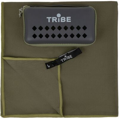 Швидкосохнучий рушник з мікрофібри з чохлом Tribe Pocket Towel - S (Army Green), 80х40 см, Тип розміру: S, Колір: Army Green, зображення 6