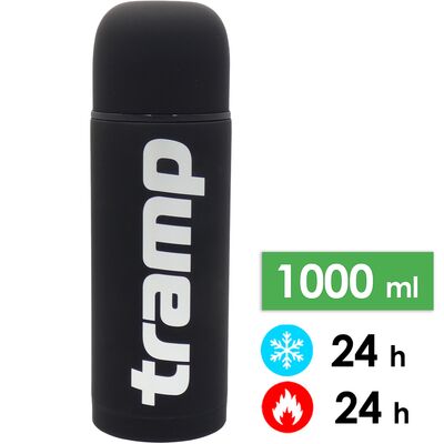 Термос Tramp Soft Touch UTRC-109 (Black) на 1 л, Об'єм: 1000, Колір: Black