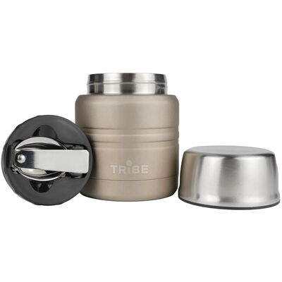 Термос для їжі з ложкою Tribe Food Jar (Beige) на 350 мл, Об'єм: 350, Колір: Beige, зображення 3
