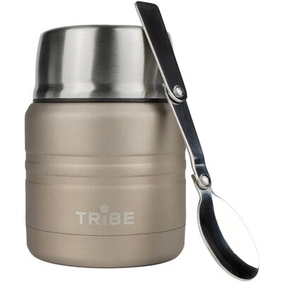 Термос для їжі з ложкою Tribe Food Jar (Beige) на 350 мл, Об'єм: 350, Колір: Beige, зображення 4