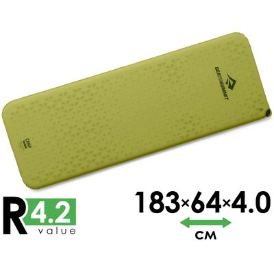 Самонадувний каремат Sea to Summit Camp - Rectangular Regular Wide, Товщина: 4, Тип розміру: Rectangular Regular Wide, Колір виробника: Woodbine