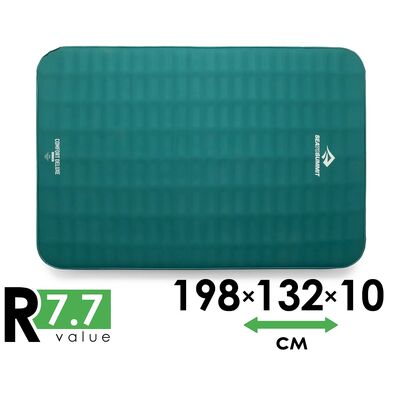 Двомісний самонадувний каремат Sea to Summit Comfort Deluxe - Double, Товщина: 10, Тип розміру: Double, Колір виробника: Rain Forest