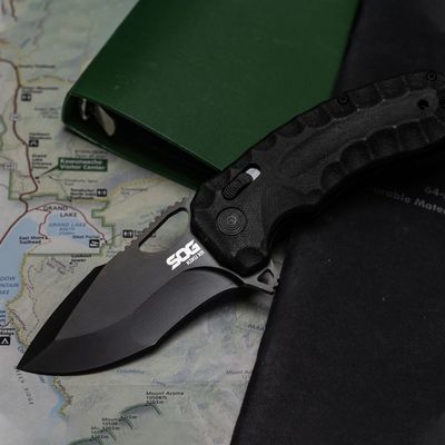 Ніж SOG Kiku XR (Black), Колір руків'я: Black, Колір леза: Black, зображення 10