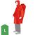Дощовик Tatonka Cape (Red), L, Тип розміру: L, Колір: Red