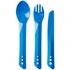 Туристичний набір столових приборів Lifeventure Ellipse - Big (Blue) (виделка, ложка, ніж), харчовий пластик, Тип розміру: Big, Колір виробника: Blue