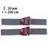 Ремені стяжні Sea to Summit Accessory Straps With Hook 20 мм, 200 см, Ширина: 20, Довжина: 200, Колір: Grey/Red