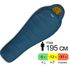 Зимовий туристичний спальник Pinguin Spirit CCS 195 (Blue) до -12°C: з капюшоном, Максимальний зріст користувача: 195, Колір: Blue, Сторона застібки: ліва