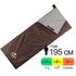 Літній кемпінговий спальник-ковдра Naturehike NH21MSD09 - LW180 XL (Grayish Brown) до 8°C, Максимальний зріст користувача: 195, Колір: Grayish Brown, Сторона застібки: права