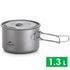 Туристична каструля Naturehike NH18T202-B на 1,3 л, титан