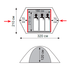 3-місний намет Tramp Tourist 3 (Olive): двошаровий, Кількість місць: 3, Колір: Olive, зображення 2