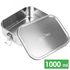 Туристичний ланчбокс з ручками-замками Tatonka Lunch Box I Lock на 1000 мл, нержавіюча сталь, Тип контейнеру: 1 відділення, Об'єм: 1000