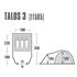 3-місний намет High Peak Talos 3: двошаровий, з тамбуром, зображення 2