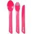 Туристичний набір столових приборів Lifeventure Ellipse - Big (Pink) (виделка, ложка, ніж), харчовий пластик, Тип розміру: Big, Колір виробника: Pink