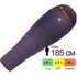 Демісезонний туристичний спальник Mountain Equipment Starlight I - Wmns Long (01419/Aubergine-Blaze) до 5°C: з капюшоном, Максимальний зріст користувача: 185, Колір: 01419/Aubergine-Blaze, Сторона застібки: ліва