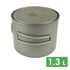 Туристична каструля Toaks POT-1300 на 1,3 л, титан, Об'єм: 1,3, Діаметр: 13 см