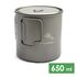 Туристична каструля Toaks POT-650-L на 650 мл, титан, Об'єм: 0,65, Діаметр: 9,4 см