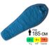 Демісезонний туристичний спальник Pinguin Mistral PFM 185 (Blue) до -3°C: з капюшоном, Максимальний зріст користувача: 185, Колір: Blue, Сторона застібки: права