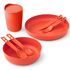 Туристичний набір столового посуду Sea to Summit Passage Dinnerware - Set 1P - 7 предметів (Spicy Orange) на 1 особу, харчовий пластик, Колір: Spicy Orange