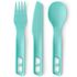 Туристичний набір пластикових столових приборів Sea to Summit Passage - 3 предмети (Aqua Sea): виделка, ложка, ніж, Колір виробника: Aqua Sea