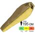 Зимовий туристичний спальник Turbat Vogen Winter 195 (Khaki/Mustard) до -13°C: з капюшоном, Максимальний зріст користувача: 195, Колір: Khaki/Mustard, Сторона застібки: центр