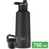 Спортивна пляшка для води з поїлкою та додатковою кришкою Esbit Pictor Sports (Black) на 750 мл, нержавіюча сталь, Об'єм: 750