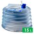 Туристична складна каністра для води з краном Naturehike NH14S002-T на 15 л, Об'єм: 15, Колір виробника: прозорий