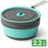 Складна туристична каструля для пальника Sea to Summit Frontier (Aqua Sea Blue) на 2,2 л (з чохлом), харчовий силікон, Об'єм: 2,2, Колір виробника: Aqua Sea Blue