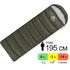 Демісезонний кемпінговий спальник-ковдра Naturehike NH20MSD07 - U250S (Dark Green) до -3°C: з капюшоном, Максимальний зріст користувача: 195, Колір: Green, Сторона застібки: права