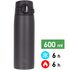 Термокружка для кави з поїлкою Zojirushi SM-VB60 (BM/Soft Black) на 600 мл: герметична кришка, Об'єм: 600, Колір: BM/Soft Black