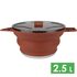 Складна туристична каструля для пальника Tribe (Brown) на 2,5 л, харчовий силікон, Об'єм: 2,5, Колір виробника: Brown