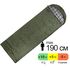 Демісезонний кемпінговий спальник-ковдра Tramp Ember+ Regular до 5°C: з капюшоном, Максимальний зріст користувача: 190, Колір: Olive, Сторона застібки: права