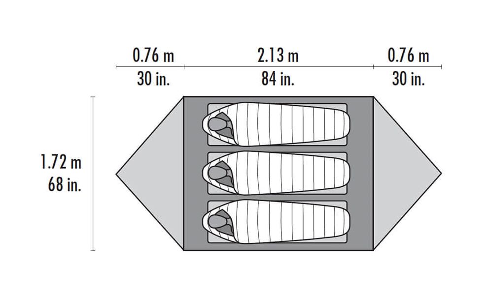 3-місний намет MSR Mutha Hubba NX (Grey): двошаровий, Кількість місць: 3, Колір: Grey, зображення 2