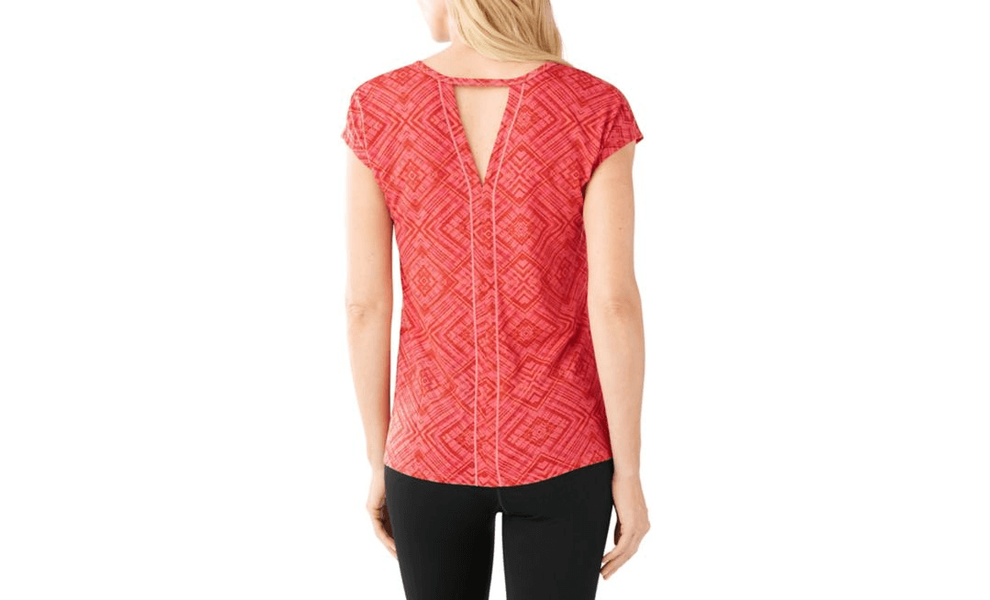 Футболка жіноча SmartWool Merino 150 Pattern - 16034 (494/Bright Coral), Колір виробника: 494/Bright Coral, Розмір: S, зображення 3