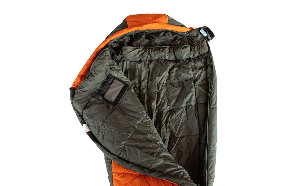 Зимовий туристичний спальник Tramp Arctic - Regular (Orange) до -15°C: з капюшоном, Максимальний зріст користувача: 175, Колір: Orange/Grey, Сторона застібки: ліва, зображення 3