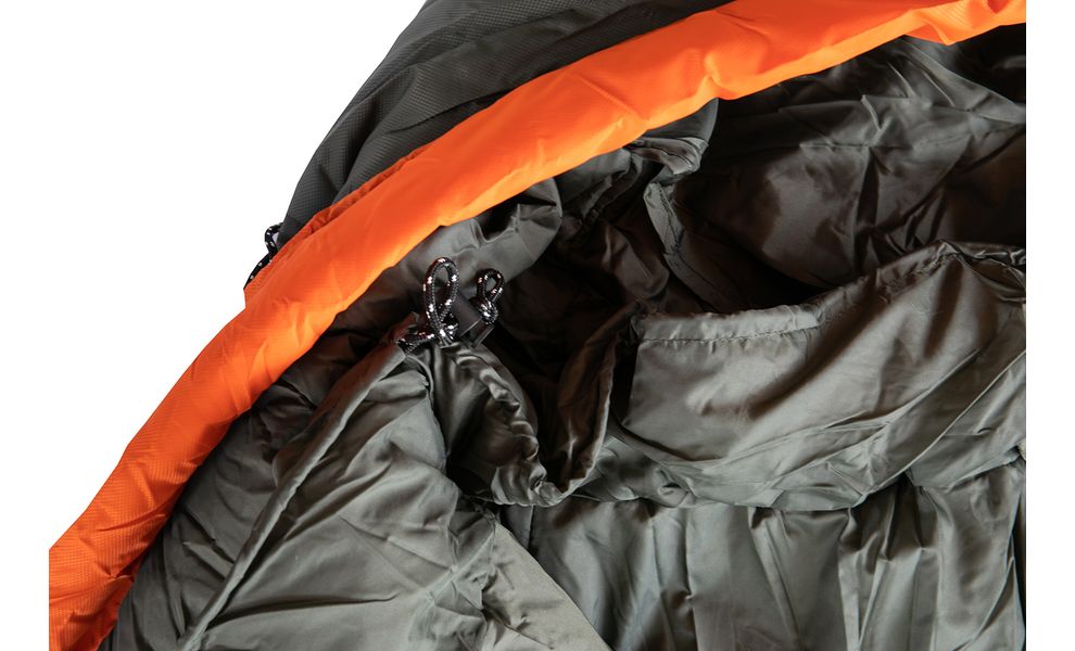 Зимовий туристичний спальник Tramp Arctic - Long (Orange) до -15°C: з капюшоном, Максимальний зріст користувача: 195, Колір: Orange/Grey, Сторона застібки: ліва, зображення 5