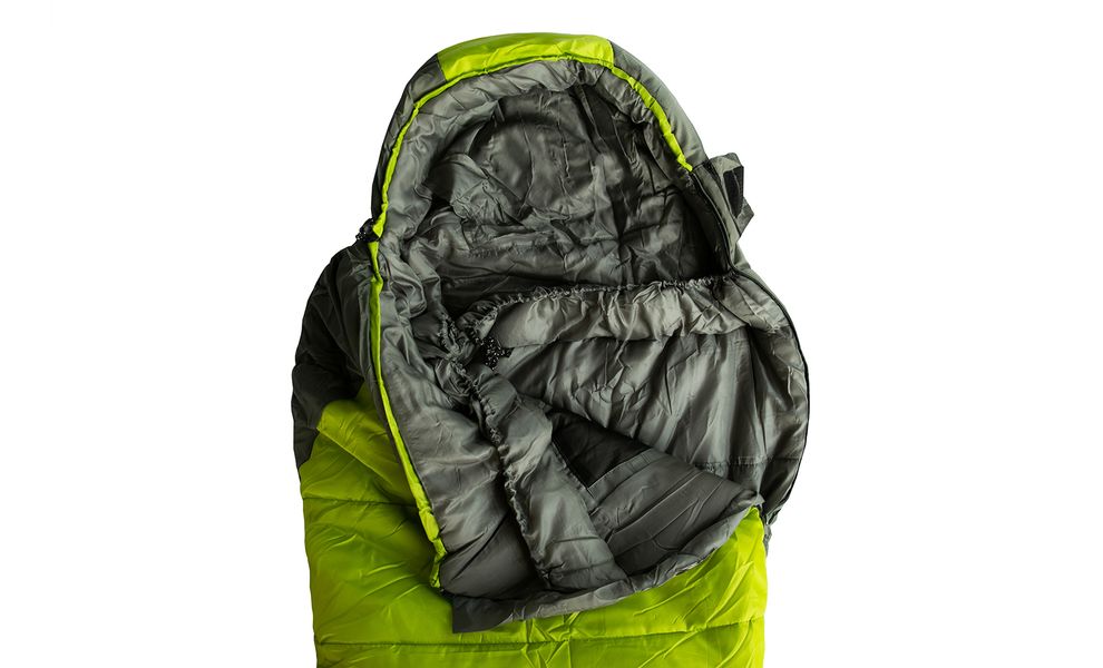 Зимовий туристичний спальник Tramp Rover - Compact до -10°C: з капюшоном, Максимальний зріст користувача: 165, Колір: Olive/Grey, Сторона застібки: ліва, зображення 3