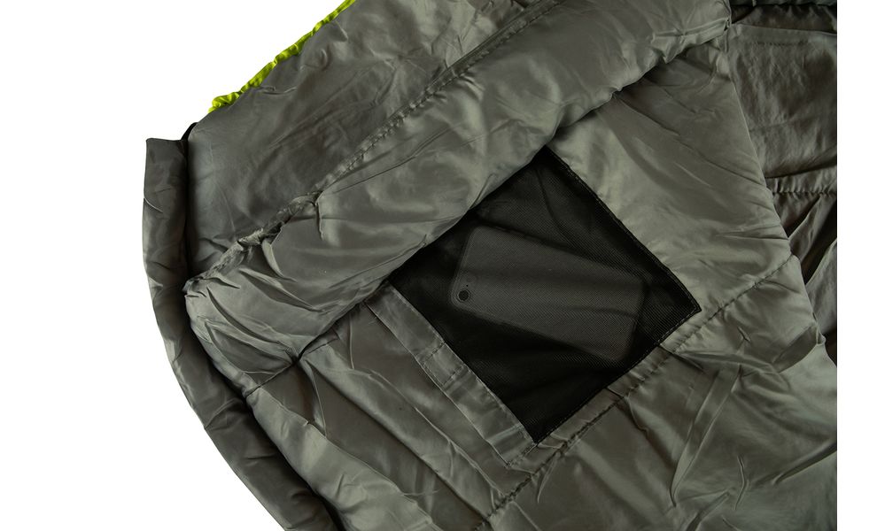 Зимовий туристичний спальник Tramp Rover - Compact до -10°C: з капюшоном, Максимальний зріст користувача: 165, Колір: Olive/Grey, Сторона застібки: ліва, зображення 9