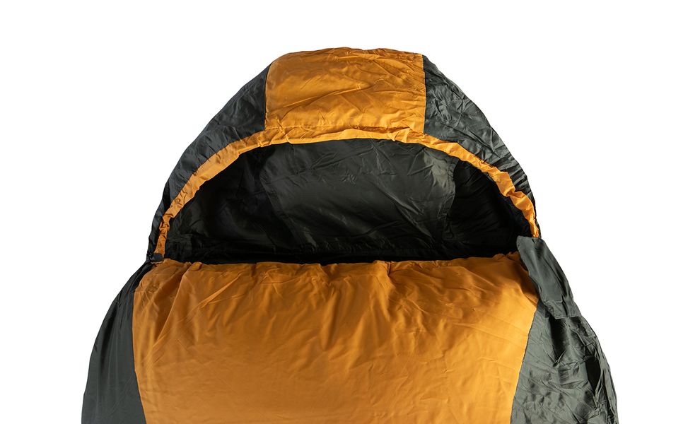Демісезонний туристичний спальник Tramp Windy Light (Yellow) до 5°C: з капюшоном, Максимальний зріст користувача: 195, Колір: Yellow/Grey, Сторона застібки: ліва, зображення 5