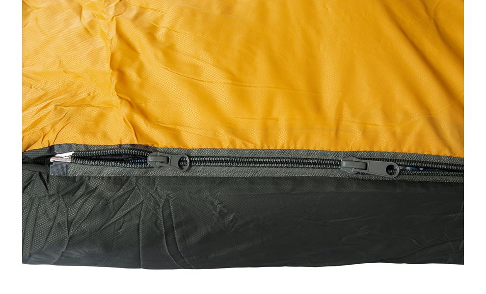 Демісезонний туристичний спальник Tramp Windy Light (Yellow) до 5°C: з капюшоном, Максимальний зріст користувача: 195, Колір: Yellow/Grey, Сторона застібки: ліва, зображення 9
